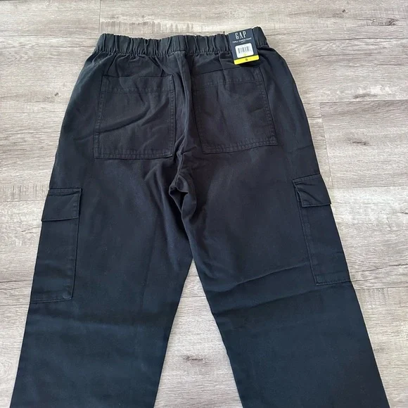 NWT GAP Twill Cargo Pants Black Women S - Picture 8 of 11